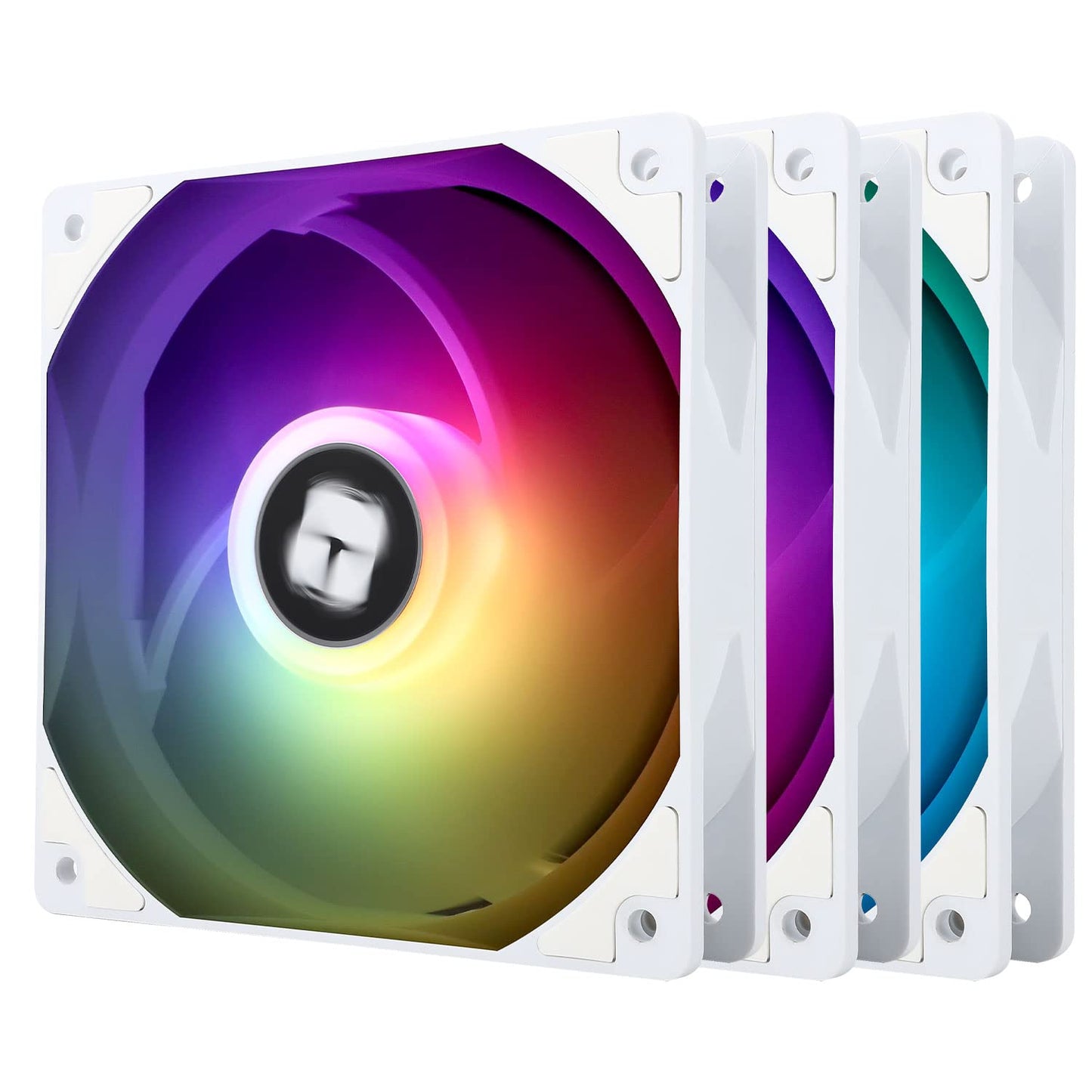 Thermalright TL-C12CW-S X3 CPU Fan 120mm White ARGB Case Cooler Fan, 4pin PWM Silent Computer Fan with S-FDB Bearing Included, up to 1500RPM Cooling Fan(3 Quantities)