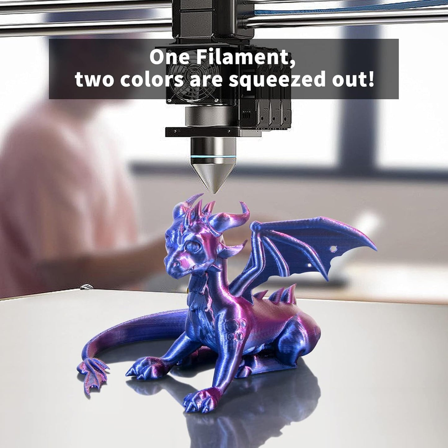 iSANMATE PLA 3D Printer Filament, PLA Filament 1.75mm Bundle Dual Color Filament Silk PLA, Dimensional Accuracy +/- 0.02 mm, 250g x 4 Pack