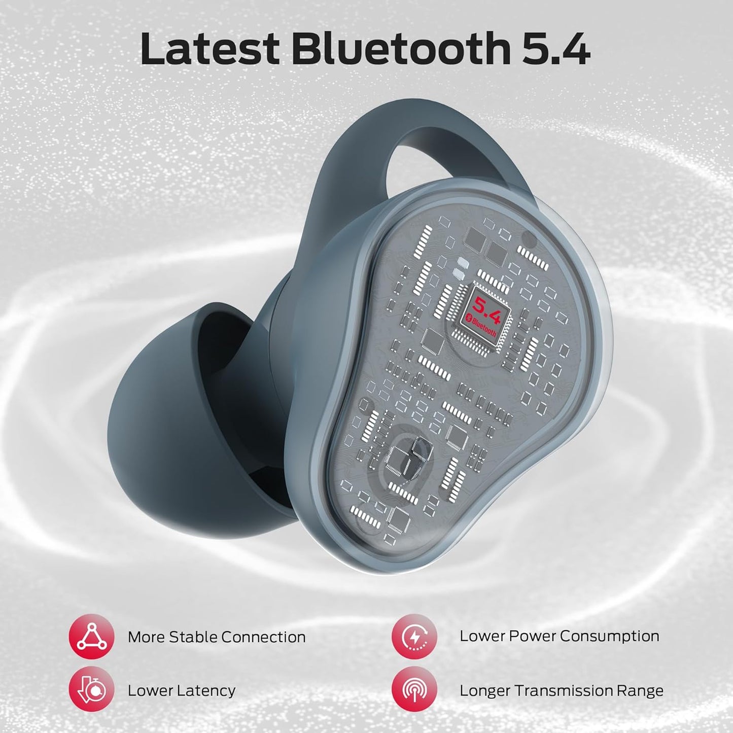 Monster N-Lite 210 Wireless Earbuds, Bluetooth 5.4 in Ear Stereo Headphones, Built-in Mic for Crystal Clear Call, 32H Playtime, Comfortable Fit, USB-C Fast Charging, Waterproof Earphones for Sports