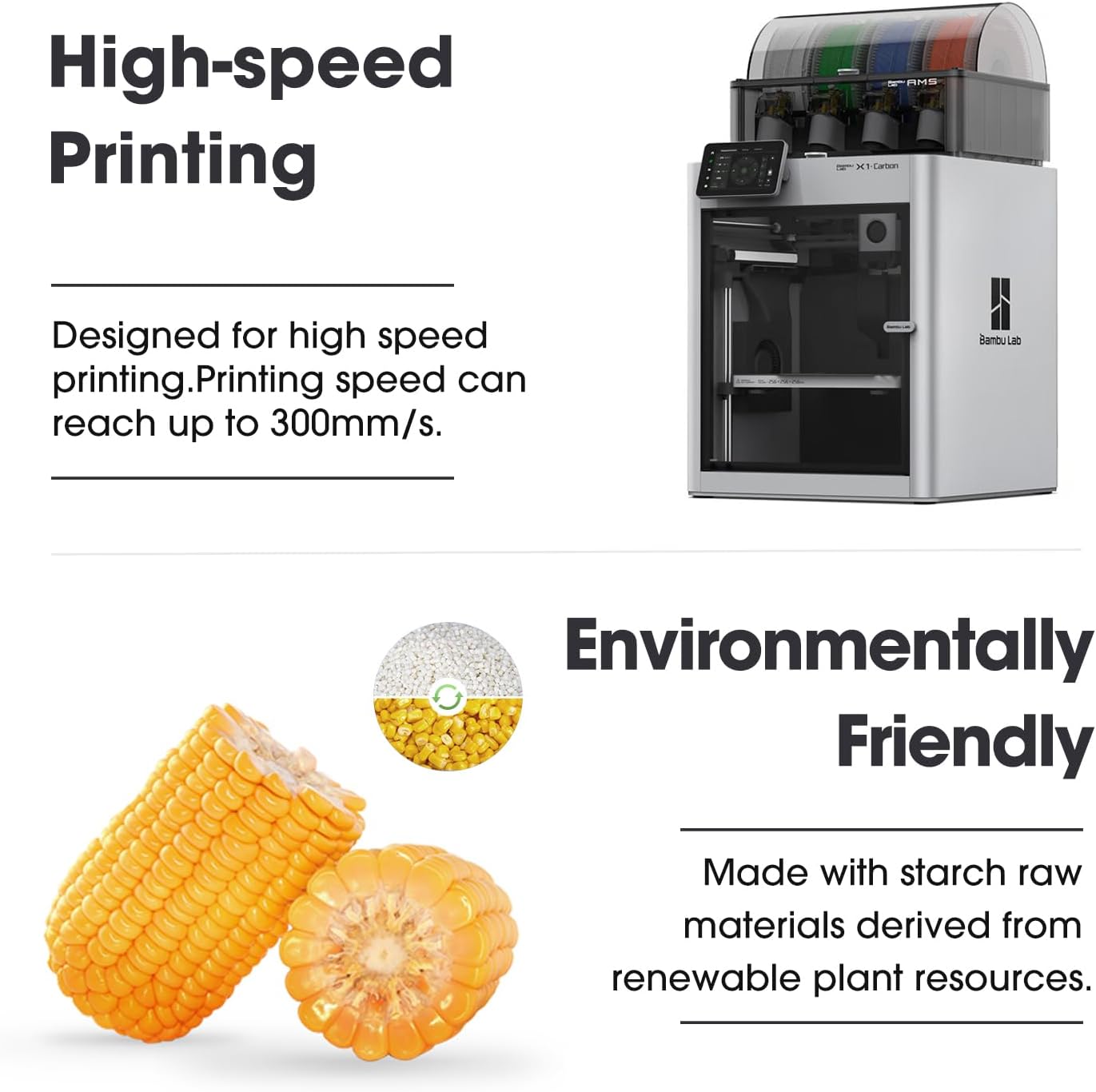eSUN PLA Filament 1.75mm, PLA Basic 3D Printer Filament Dimensional Accuracy +/- 0.05mm, 1KG Spool (2.2 LBS) Speedy PLA Filament for 3D Printers,Black