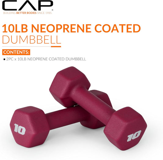 CAP Barbell Neoprene Dumbbell Hand Weights - Pairs | Multiple Options