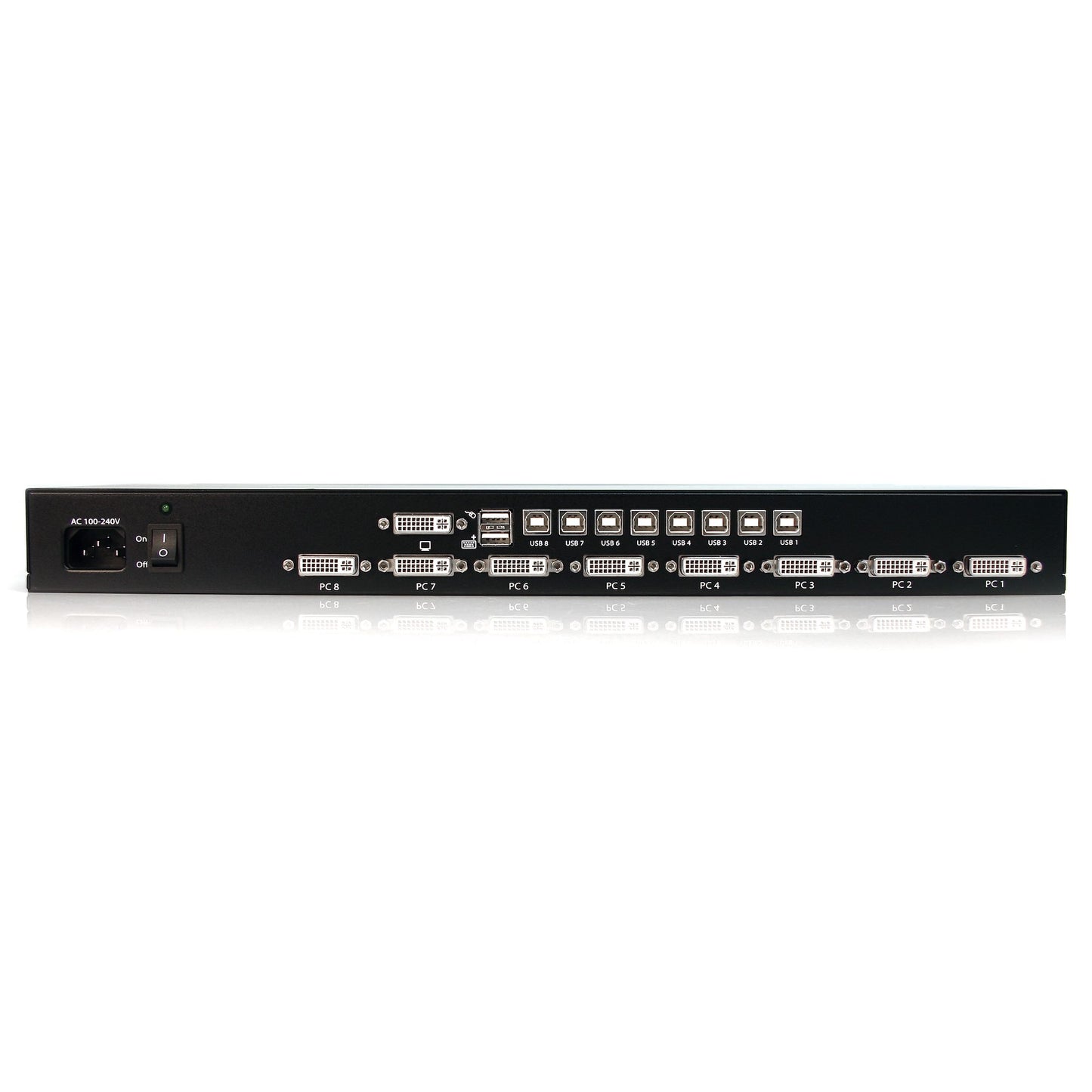 8 Port 1U Rackmount DVI USB KVM Switch - TAA
