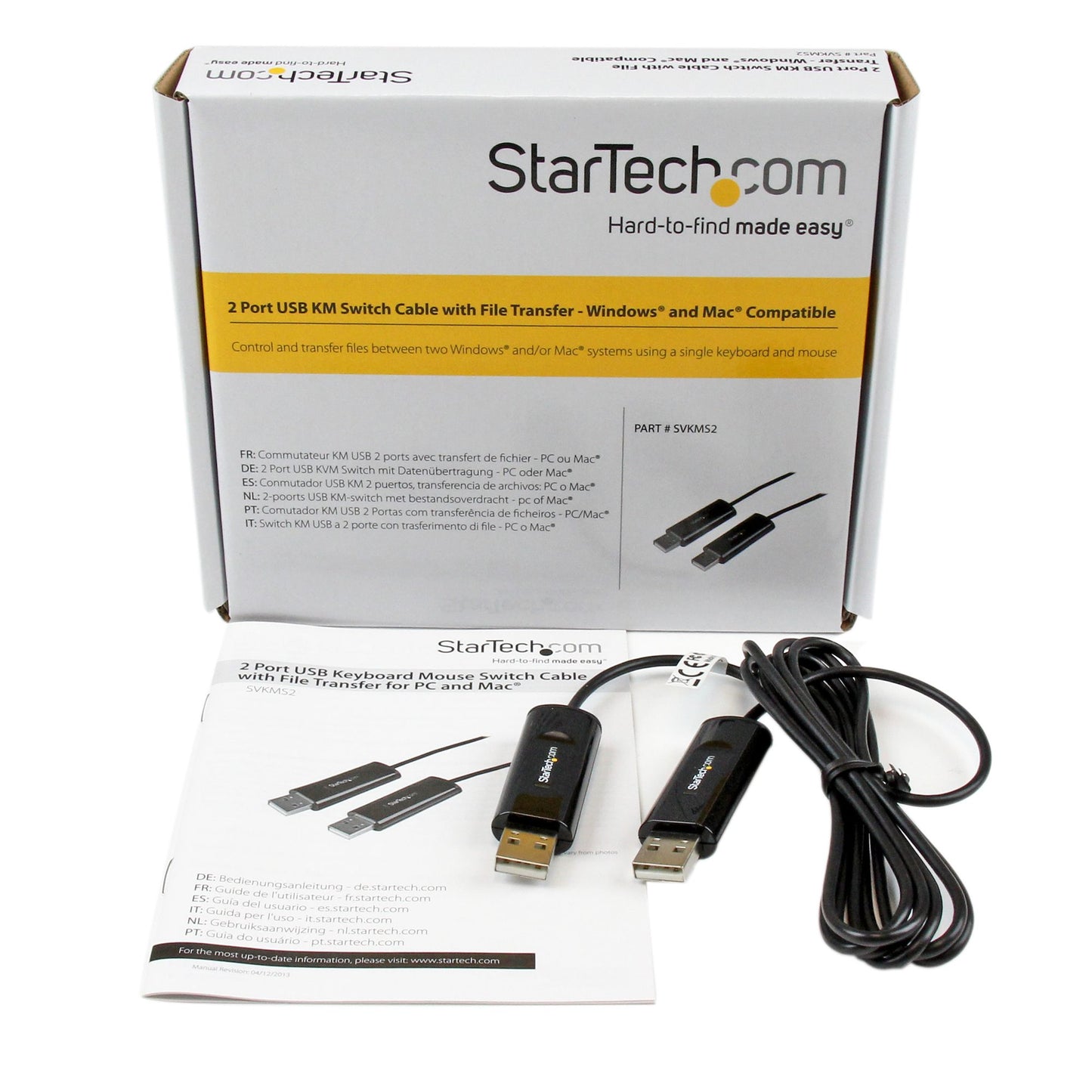 KM Switch Cable with File Transfer for Mac and PC - USB 2.0 - TAA