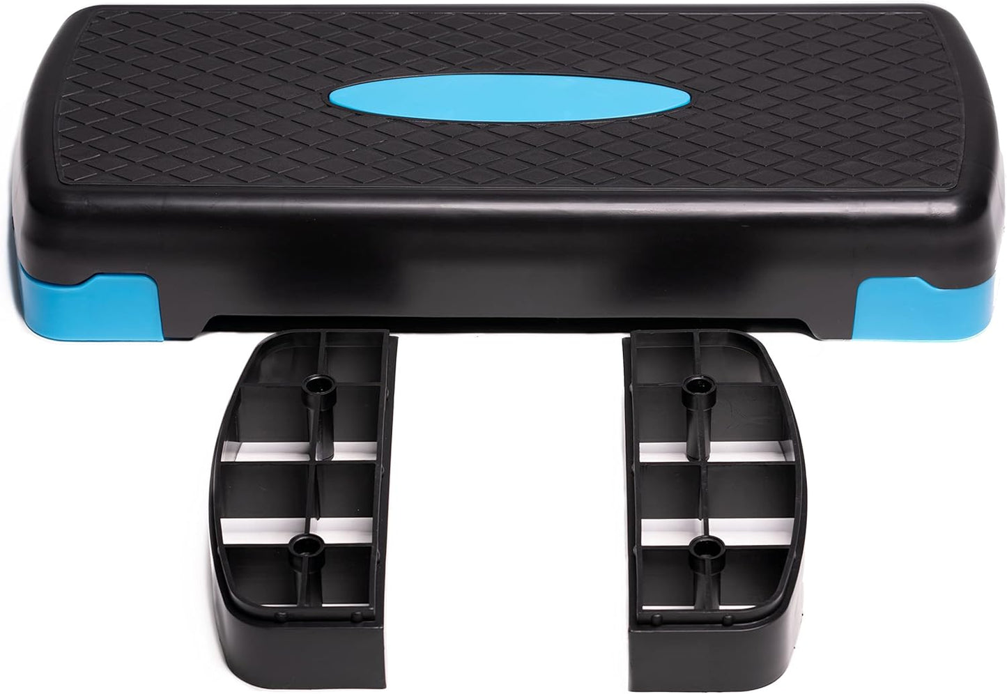 PRISP Adjustable Aerobic Stepper 68cm, 2 Levels (10/15cm - 4"/6") Exercise Step Platform for Home Gym and Fitness Training; 68 x 28cm