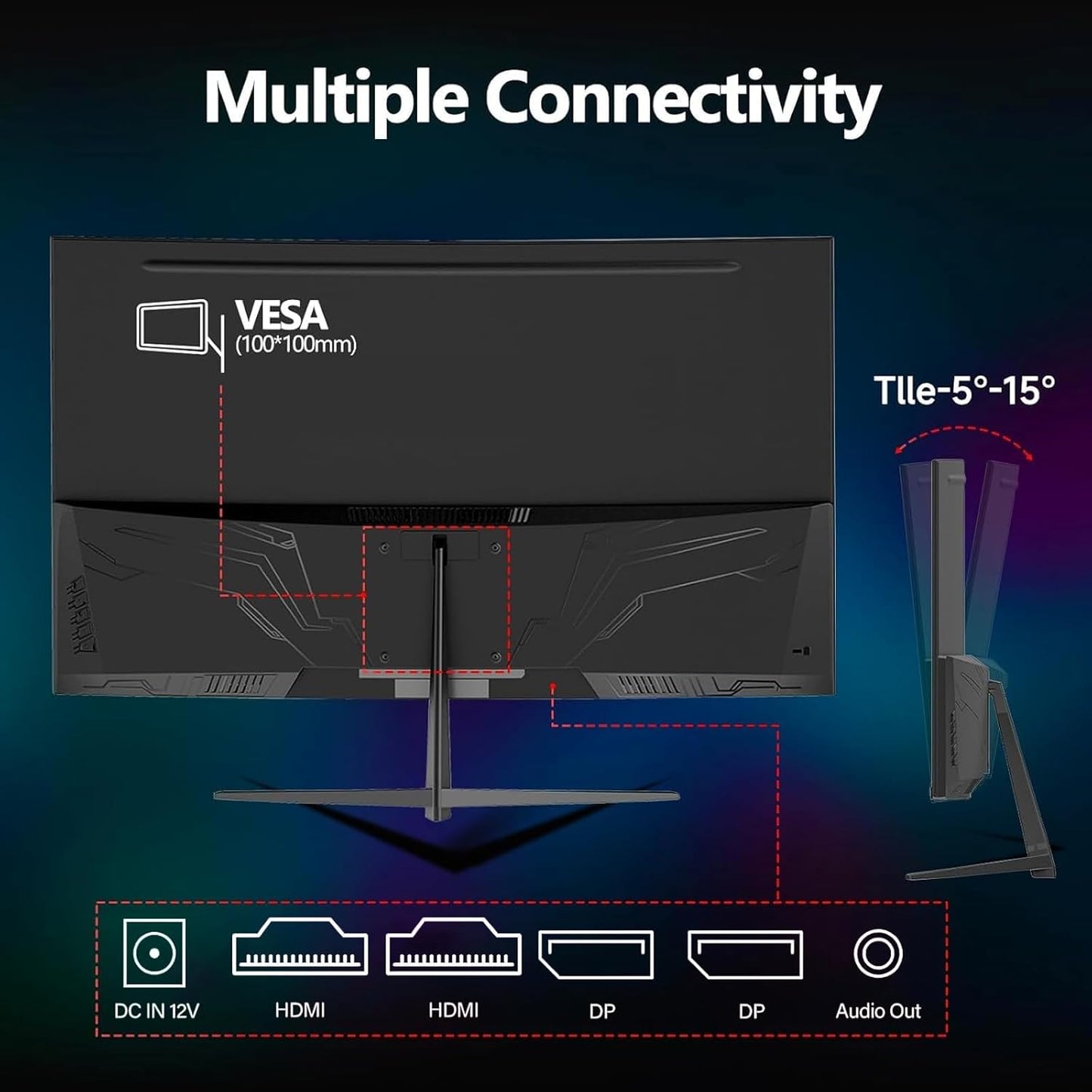 Gawfolk 32-Inch Curved Gaming Monitor – 240Hz FHD 1080P – 1800R Frameless PC Screen – FreeSync – DisplayPort & HDMI – Wall Mount Ready