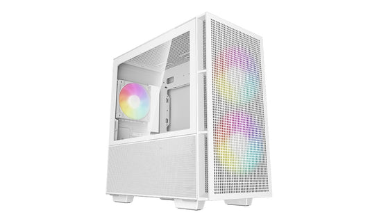 DeepCool Chassis R-CH360-WHAPE3-G-1 CH360 WH Tempered Glass Mini-ITX / Micro-ATX White - PuriLite