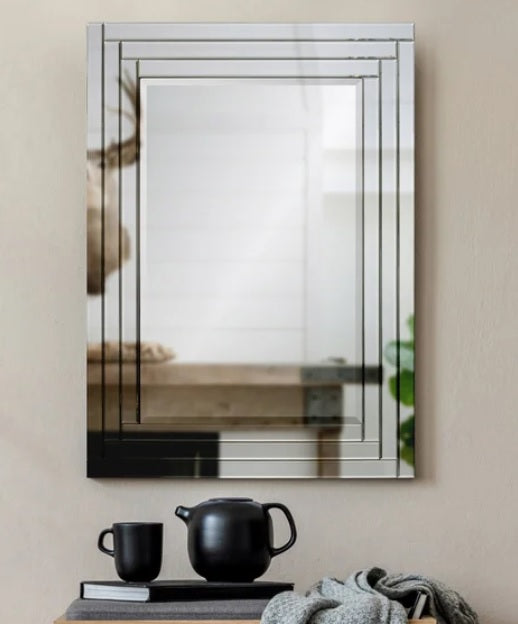 Katya Rectangular Mirror with Beveled Edge Frame