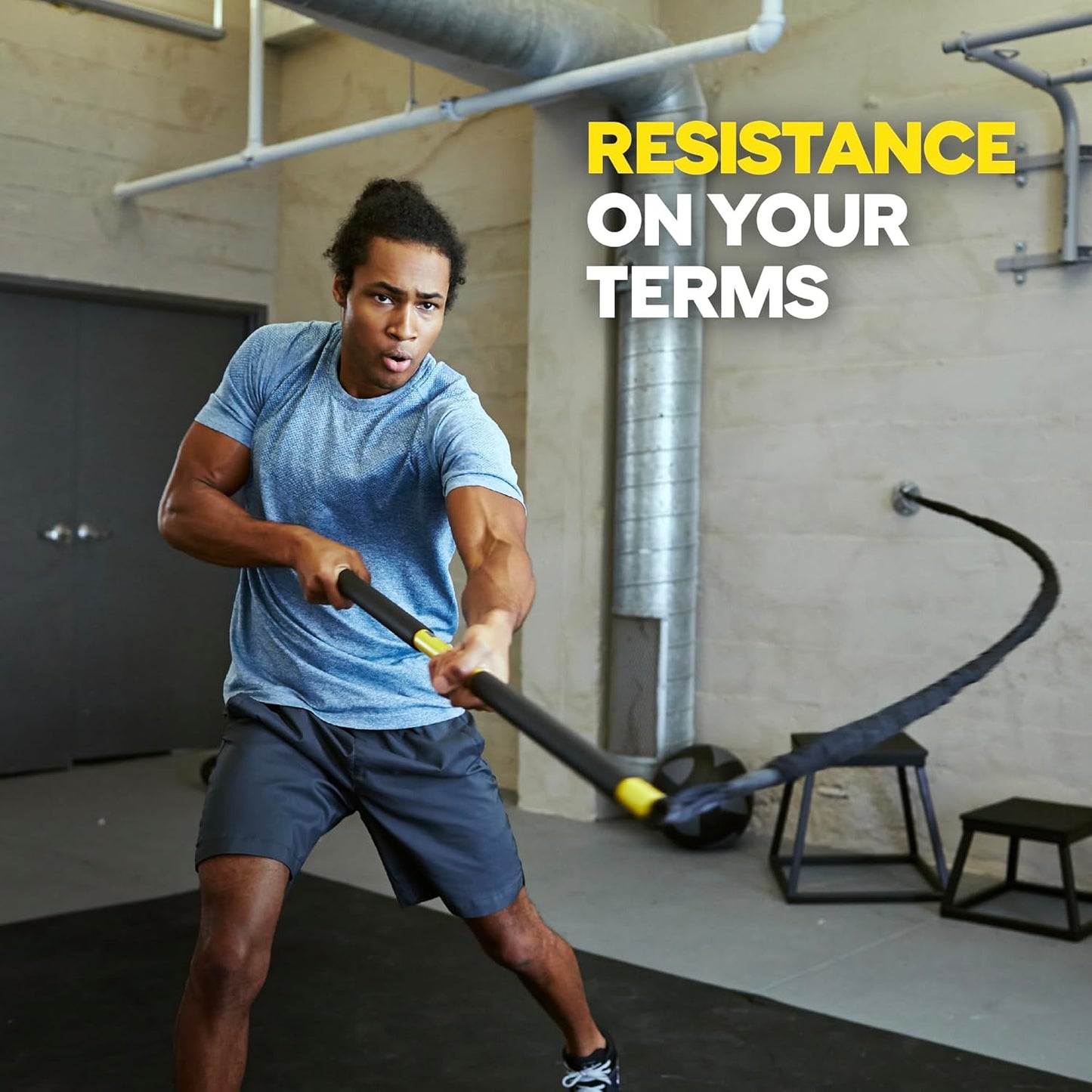 TRX Training Rip Training Resistance-Cord Attachment, Resistance-Training Exercise Equipment for Home Workouts, Bungee Fitness Cord, (Lite), (20 lbs)