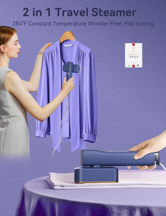 Steamer for Clothes,Sundu Portable 2 In 1Handheld Garment Steamer,15s Fast Heat-up,100ml Water Tank,Steamer Ironing Gloves,20 Minutes of Continuous Ironing Removes Wrinkle for Home,Office and Travel - PuriLite