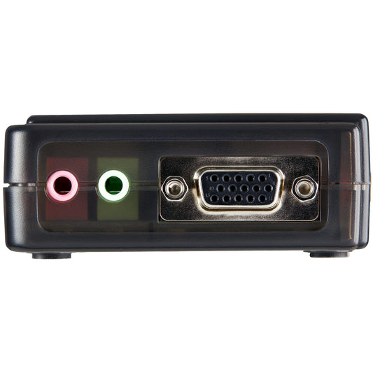 4 Port Black USB KVM Switch Kit with Cables and Audio - PuriLite
