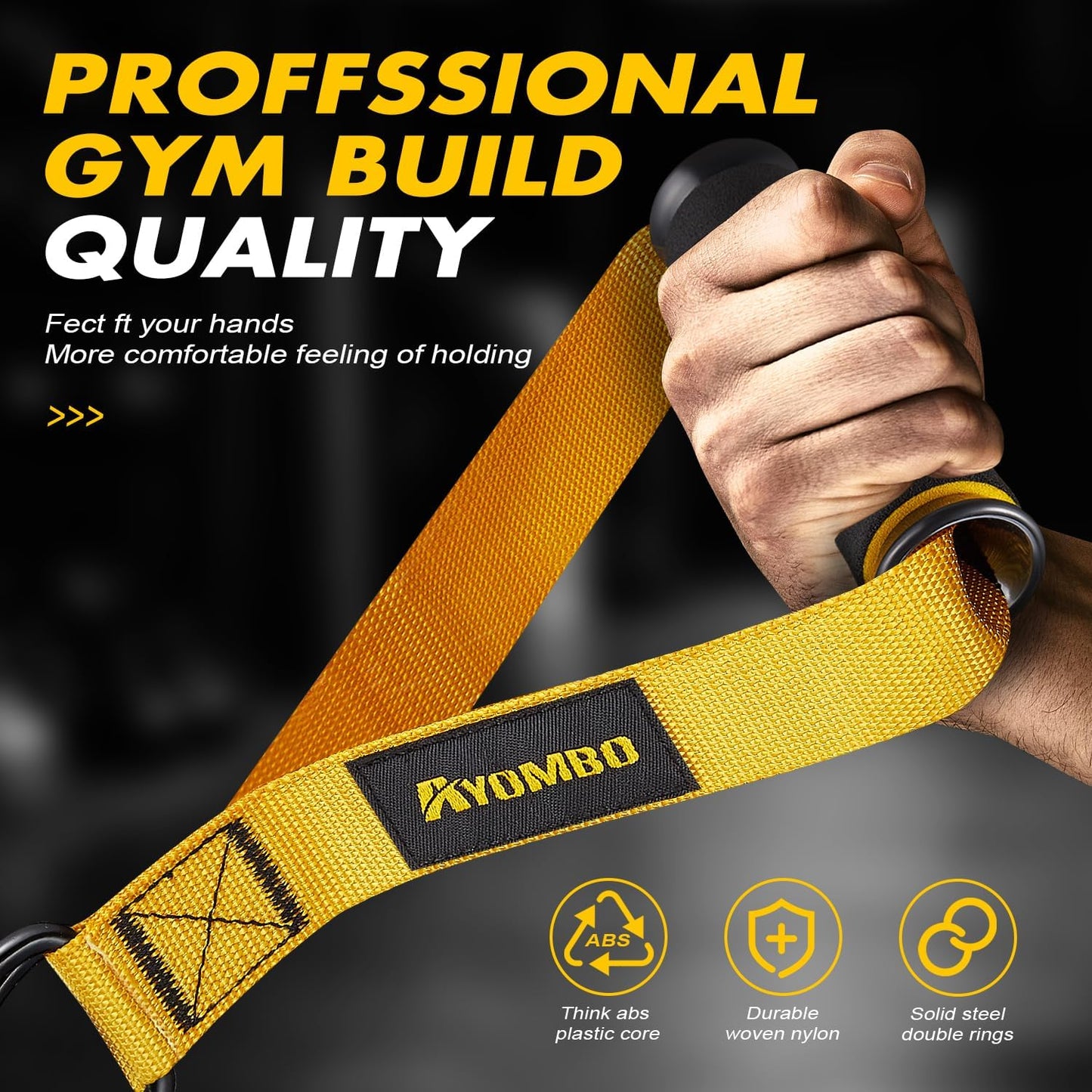 Exercise Handles, Cable Machine Attachments, Heavy Duty Resistance Band Handles for Cable Machine Pulleys, Resistance Bands and Strength Trainer, Home Gym Accessories