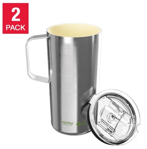 Asobu Ceramic 590 ml (20 oz) Mug, 2-pack