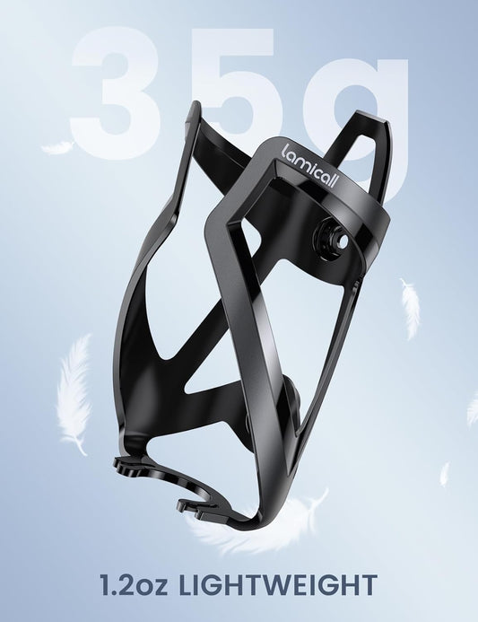 Lamicall Bike Water Bottle Holder - Lightweight & Sturdy Bike Cup Holder, Bicycle Drink Cage, Cycling Bike Water Bottle Cage with Screw Tool, for 2.75-3.94" Diameter Bottles