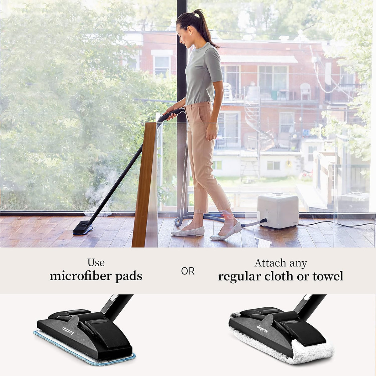 Dupray NEAT Steam Cleaner with Advanced Cleaning Pack – Chemical-Free Multipurpose Steamer for Home, Car & Furniture – 99.9% Bacteria Removal – 17 Accessories Included - PuriLite