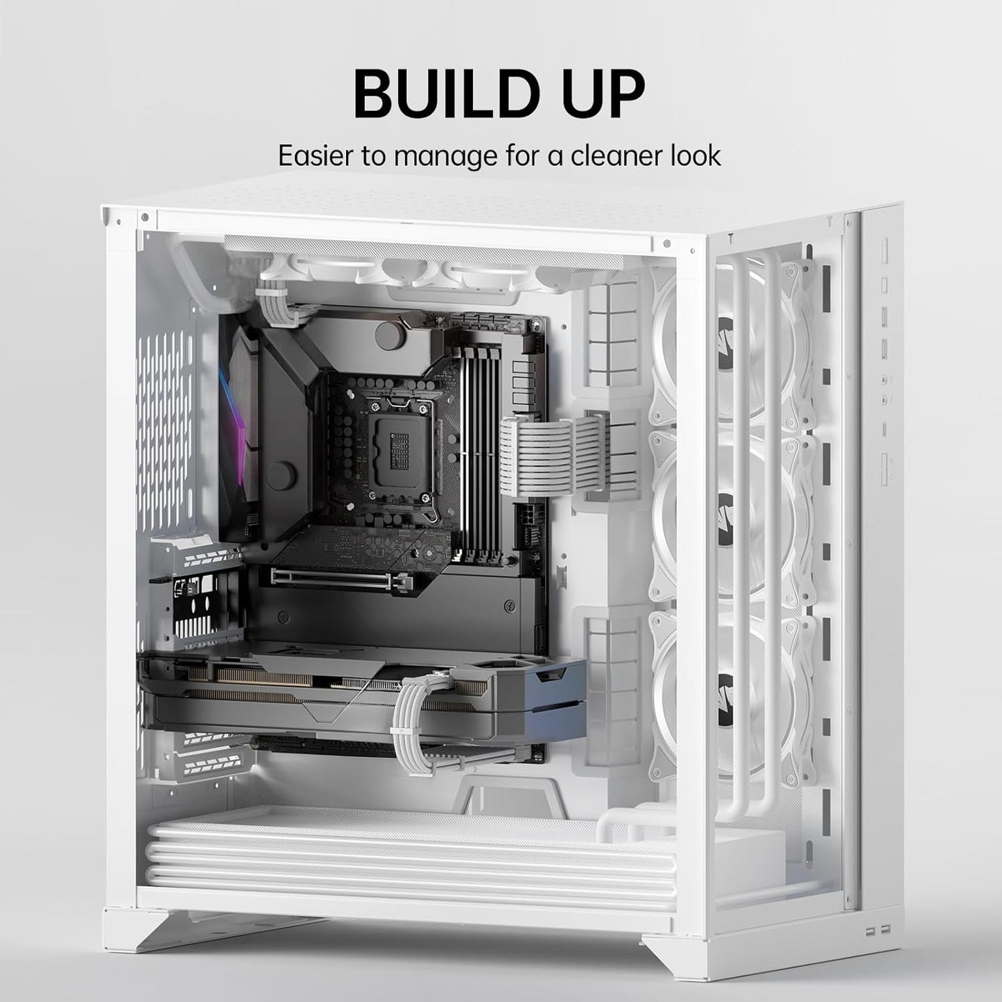 AsiaHorse 18AWG PSU PSU Cable Extension Sleeved Custom Mod GPU PC Power Supply Soft Braided with Two Color Comb Kit 24P/8P to 6+2P/ 8P to 4+4P 30CM 300MM (Peal White)