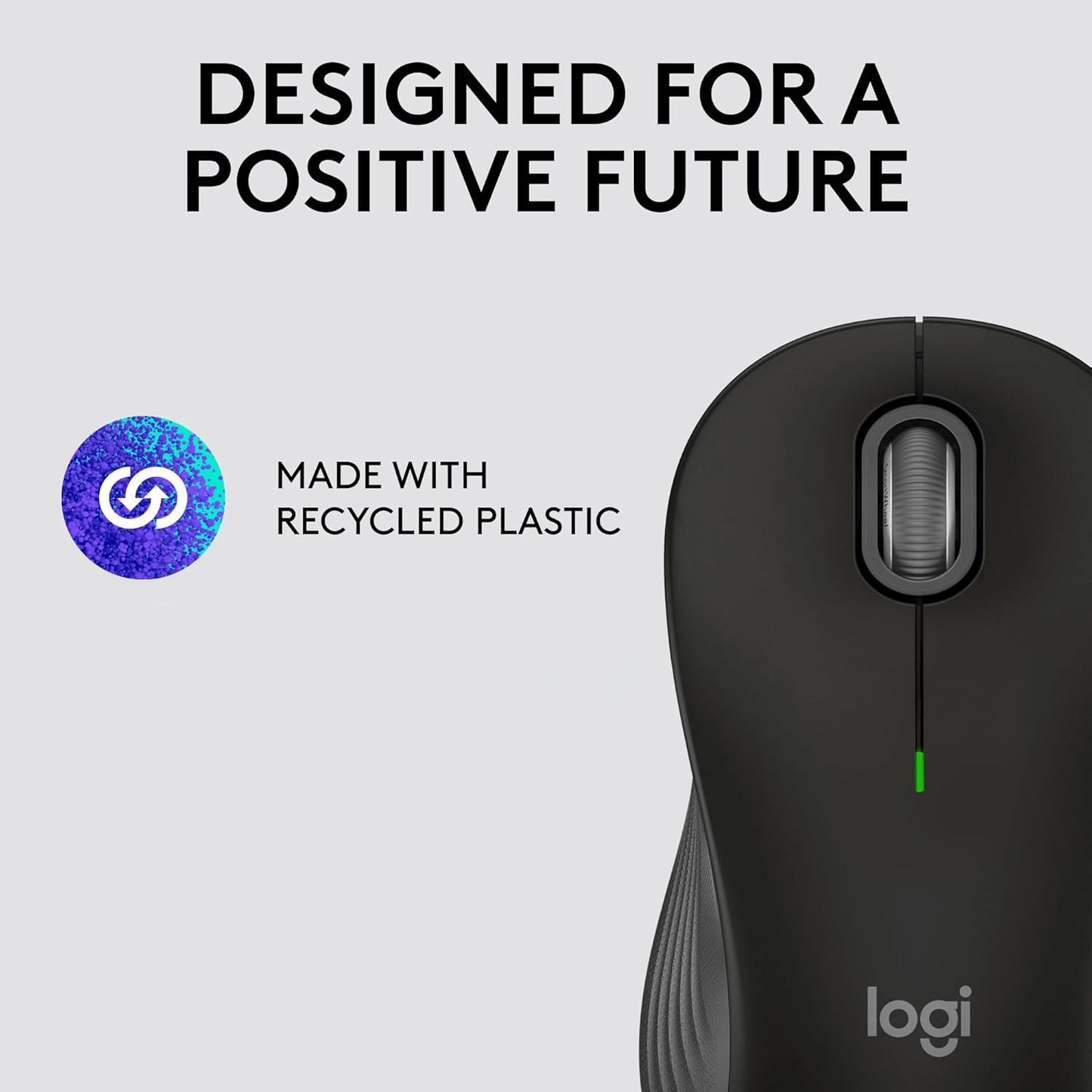 Logitech Signature M550 L Full Size Wireless Mouse - for Large Sized Hands, 2-Year Battery, Silent Clicks, Bluetooth, Multi-Device Compatibility - Black