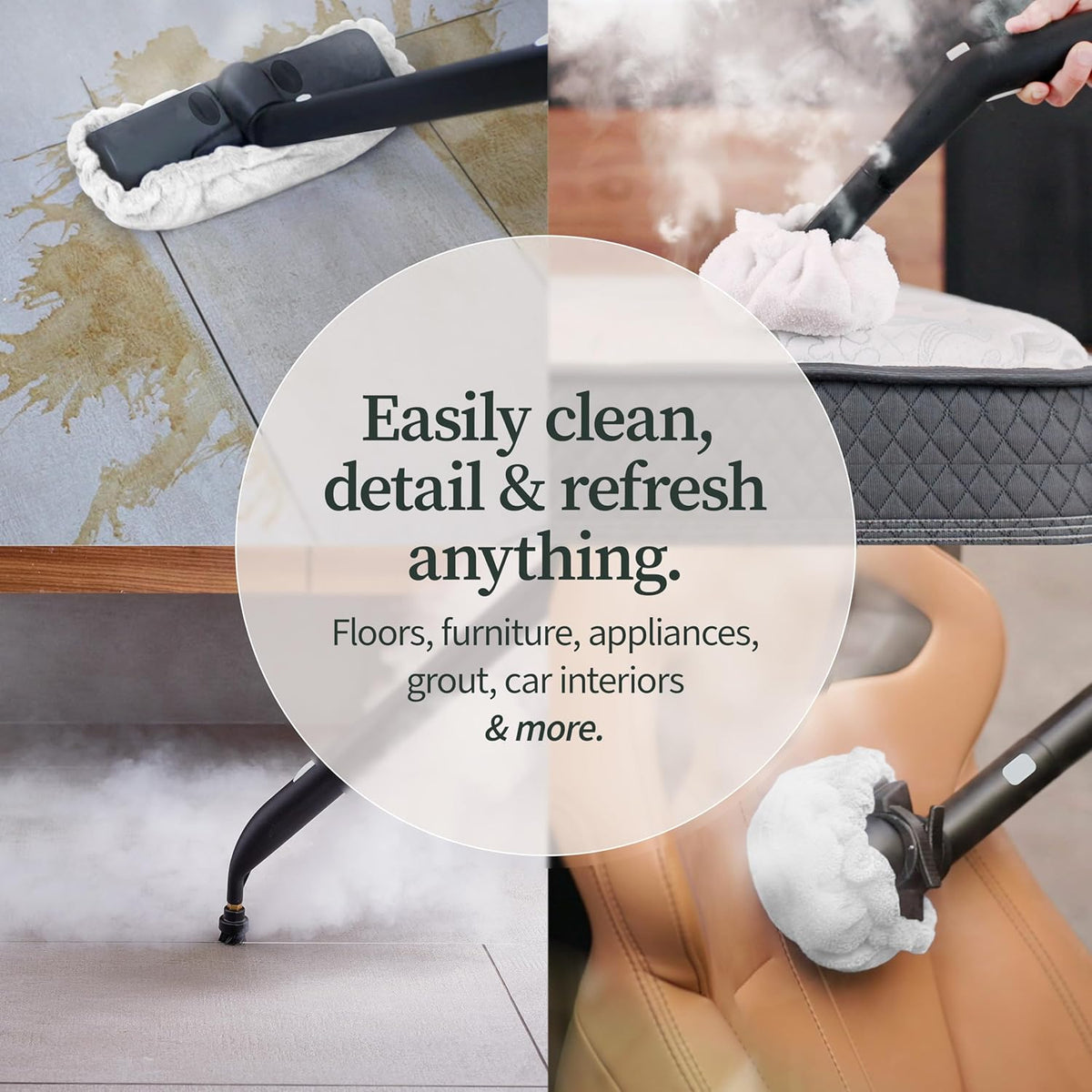 Dupray NEAT Steam Cleaner with Advanced Cleaning Pack – Chemical-Free Multipurpose Steamer for Home, Car & Furniture – 99.9% Bacteria Removal – 17 Accessories Included - PuriLite