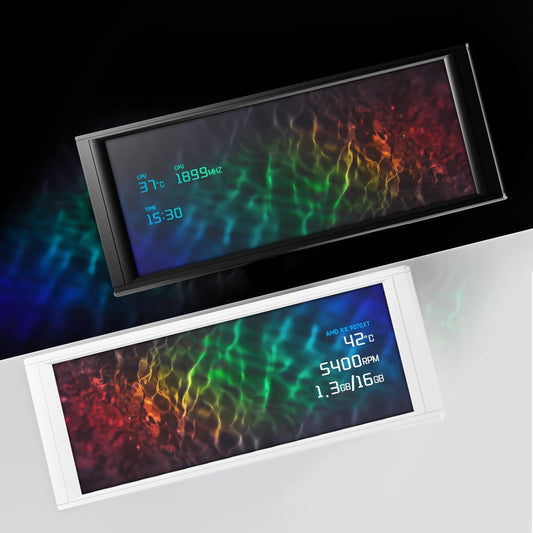 Thermalright Trofeo Vision LCD Case Sub-Display – 6.86″ Full-Color IPS Screen – 1280×480 Resolution – Magnetic Mount – DIY System Monitoring & Custom Themes - PuriLite