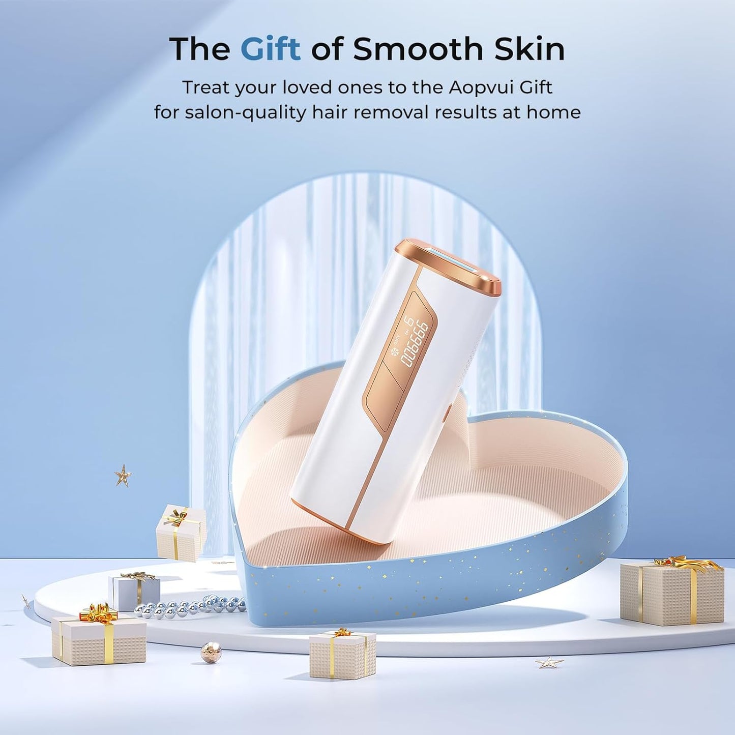 Aopvui Laser Hair Removal for Women and Men, IPL Permanent At Home Hair Removal Device with 5°C Ice Cooling Function, 999,990+ Flashes Painless Hair Removal for Face,Armpits, Legs, Arms, Bikini Line