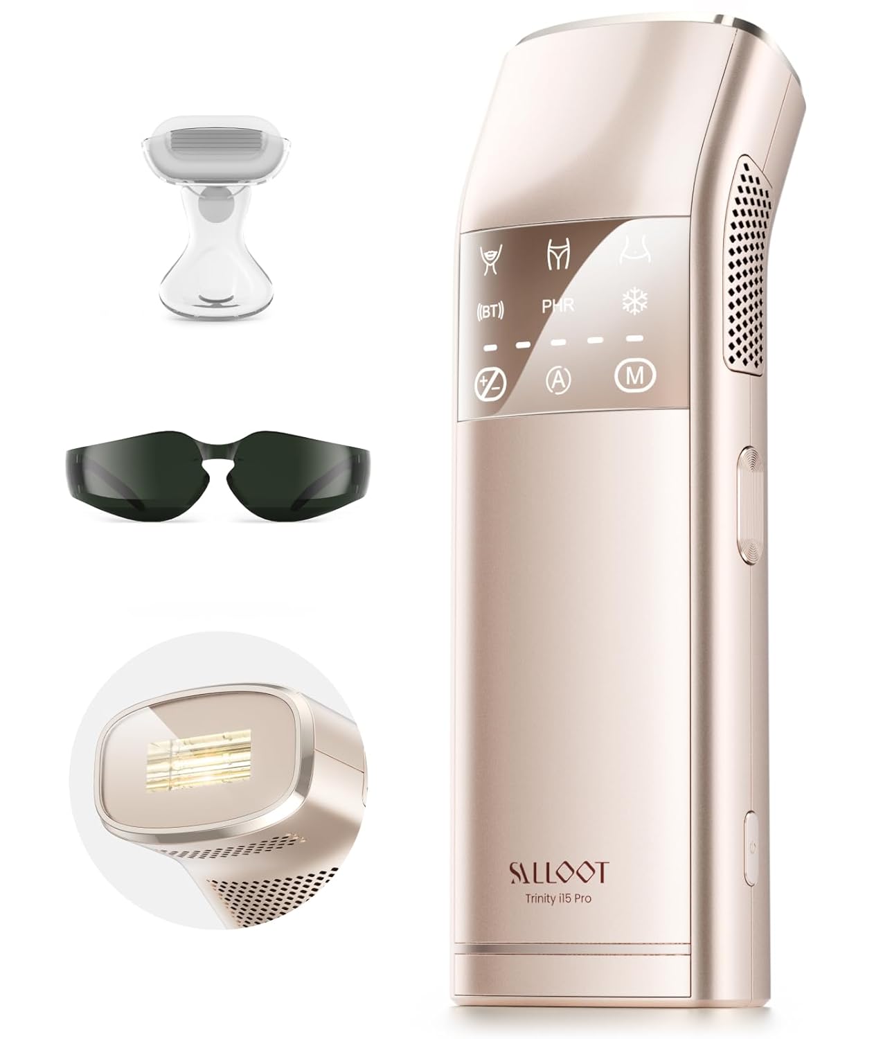IPL Laser Hair Removal for Women and Men, 2 Lights, 2℃, 16.6 cm² Sapphire Ice Cooling for Sensitive Skin, 4-Pulse Mode for Ingrown Hair, Bikini, Face, Body Permanent Epilator Home Hair Removal Device