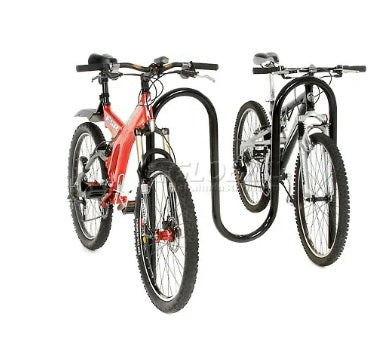 Global Industrial™ Wave Bike Rack, 5-Bike Capacity, Below Ground Mount, Black