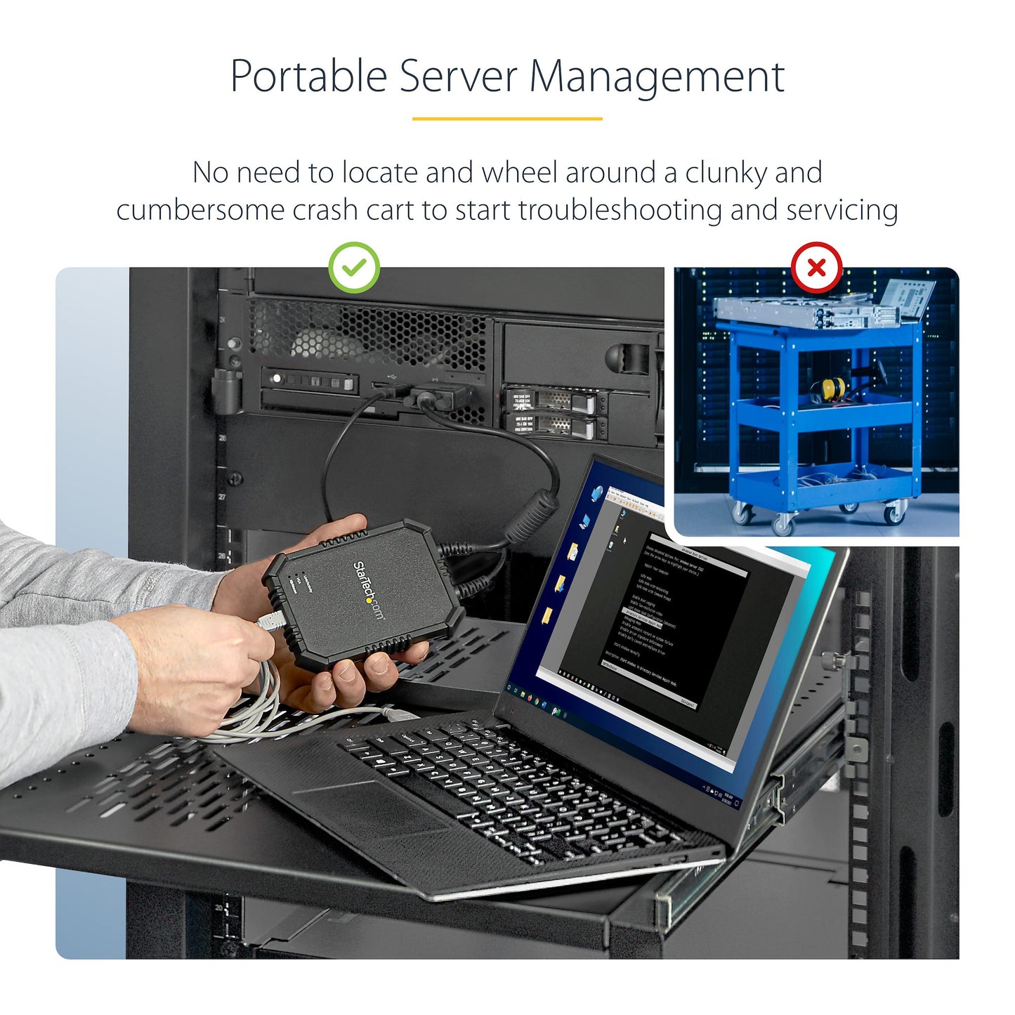 Laptop-to-Server KVM Console with Rugged Housing - TAA