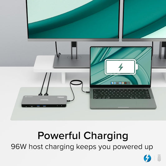 Plugable Thunderbolt 4 Dock for Quad Monitors 100W, Thunderbolt Docking Station Connects up to Four 4K Monitors for Windows and Mac Laptops, 2x HDMI, 4x Thunderbolt 4/USB C, Driver Required TBT-6950PD - PuriLite
