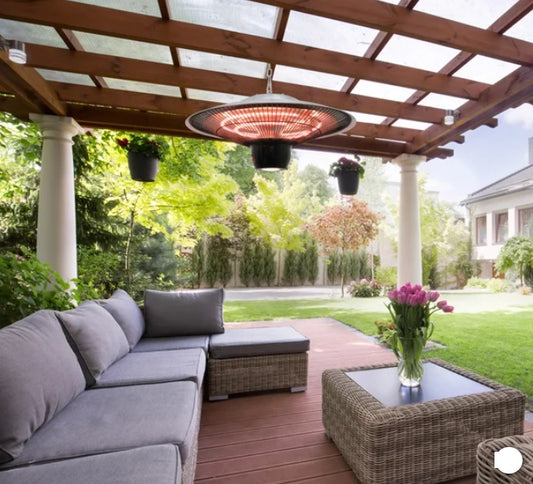 Westinghouse Hanging Infrared Patio Heater with LED Light and Remote - PuriLite