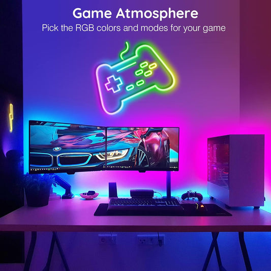 AILBTON Led Neon Rope Lights,Control with App/Remote,Flexible Led Rope Lights,Multiple Modes,IP65 Outdoor RGB Neon Lights Waterproof,Music Sync Gaming Led Neon Strip Lights for Bedroom 50FT Led Neon - PuriLite