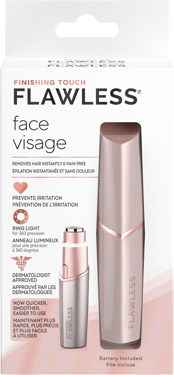 Finishing Touch Flawless Facial Hair Remover, Blush, 1 Count (Packaging may vary)