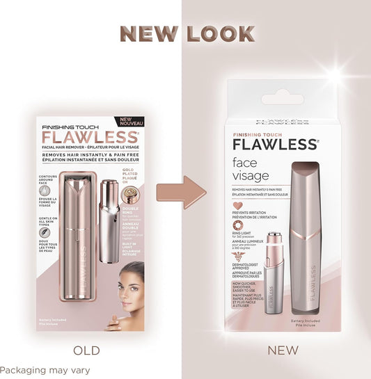 Finishing Touch Flawless Facial Hair Remover, Blush, 1 Count (Packaging may vary) - PuriLite
