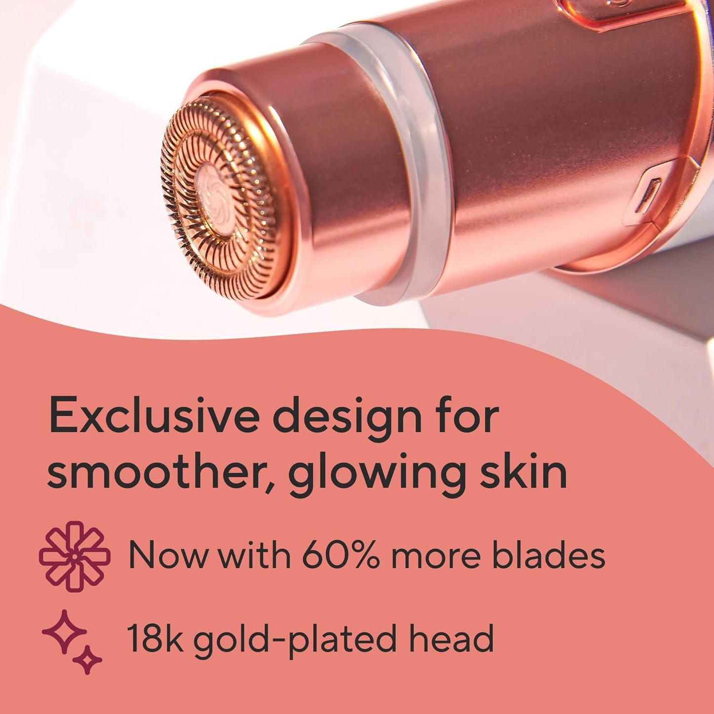 Finishing Touch Flawless Facial Hair Remover, Blush, 1 Count (Packaging may vary)