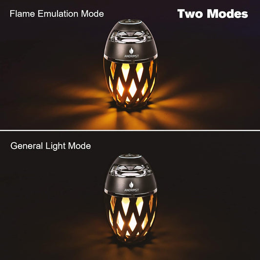 Outdoor Bluetooth Speakers with Flame Torch Light – Waterproof Wireless LED Flame Speakers – Loud Bass Stereo Sound – Set of 2 - PuriLite