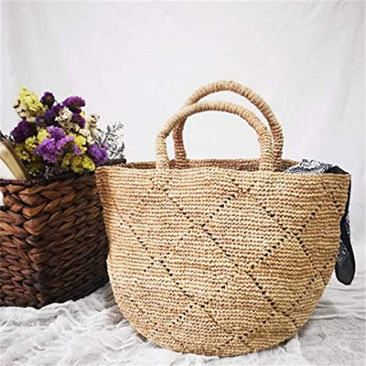 Rayon Raffia Paper Yarn Crochet Grape Color Raffia Ribbon for Hand Knitting Summer Hats Bags Knitted Crochet DIY Handmade Craft Knit Yarn Thread 316Yard - PuriLite