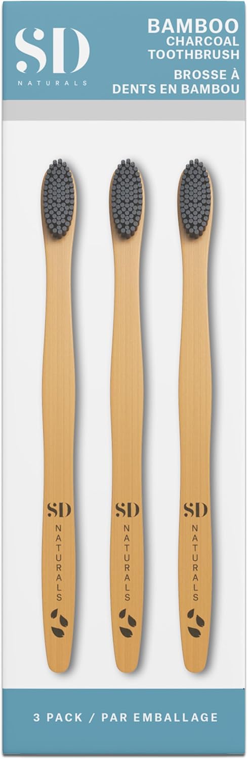 Spa-Dent Natural Bamboo Toothbrush – Made in Canada by Dentist Specialists – 1 pk