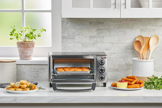 BLACK+DECKER 4-Slice Convection Oven, Stainless Steel, TO1313SBD - PuriLite