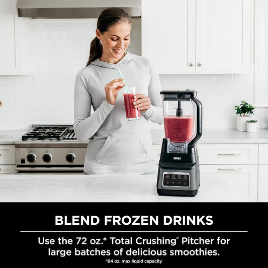 Ninja BN701 Professional Plus Blender, 1400 Peak Watts, 3 Functions for Smoothies, Frozen Drinks & Ice Cream with Auto IQ, 72-oz.* Total Crushing Pitcher & Lid, Dark Grey - PuriLite