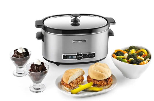 Kitchenaid® 6-Quart Slow Cooker with Solid Glass Lid (KSC6223SS) - PuriLite