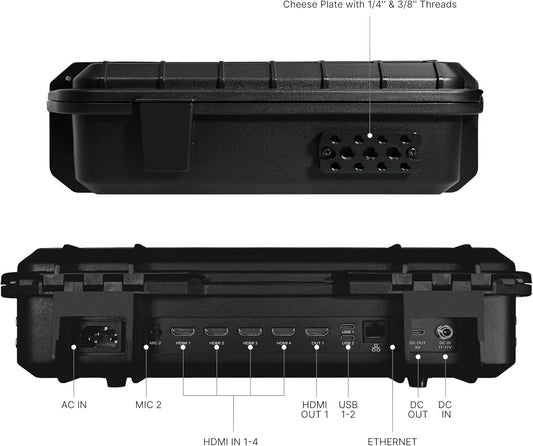 Osee GoStream Deck All-in-One Pro Live Streaming Multi Camera Video Mixer Switcher Recorder Player Kit 4 HDMI in 2 HDMI Out USB-C I/O with 14 Inch Monitor Built-in DC-to-Type C Cable NDI Upgradable - PuriLite