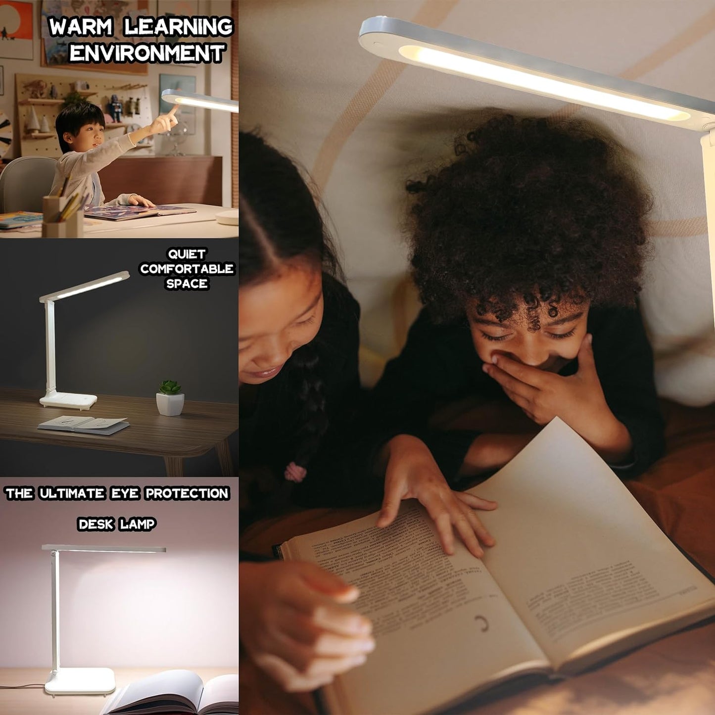 Led Desk Lamp Dimmable Light Reading Lamp 3 Lighting Modes, Eye Protection Desk Lamp Accessories, Study Desk Lamp Equipped USB Charger Suitable for Home Office is for Gift Giving
