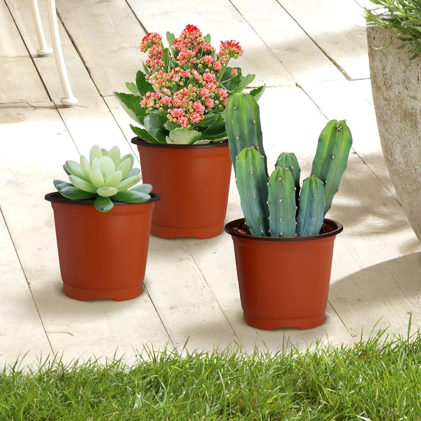 Nursery Pots Planting Pots 4 Inch Plant Pot 100pcs Seedling Pots Plastic Plant Pot Seed Starter Pots Plant Starter Pots Plastic Pots Small Plant Pots Plastic Nursery Pots Seed Starting Pots Flower Pot