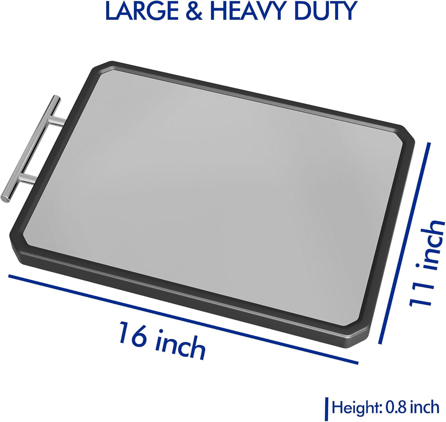 Titanium Cutting Boards for Kitchen, Large 16x11 Inch Pure Titanium and Wheat Straw PP Double Sided Chopping Board, Dishwasher Safe, Easy to Clean