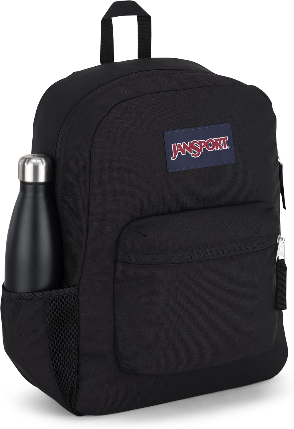 JanSport Cross Town Backpack 17" x 12.5" x 6" - Simple Bag for Everyone with 1 Main Compartment, Front Utility Pocket - Premium Class Accessories - Black