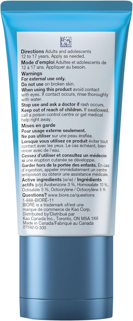 Bioré UV Aqua Rich Weightless Moisturizer with SPF 50 | Dermatologist Tested Face Cream with Invisible UV Protection | 50mL | Made in Canada
