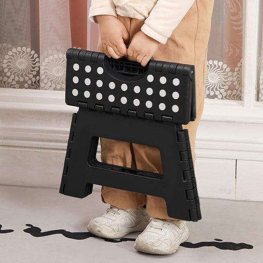 KOADOA Folding Step Stool, 9 Inch Plastic Foldable Step Stool for Kids Adults - Holds Up to 330 lbs Foot Stool with Non-Slip Surface, Carry Handle for Kitchen Bathroom Bedroom