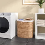 Seville Handwoven Water Hyacinth Laundry Hamper - PuriLite