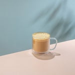 JoyJolt Haven 13.5 oz Fluted Stackable Double Wall Glass Mugs, Set of 6