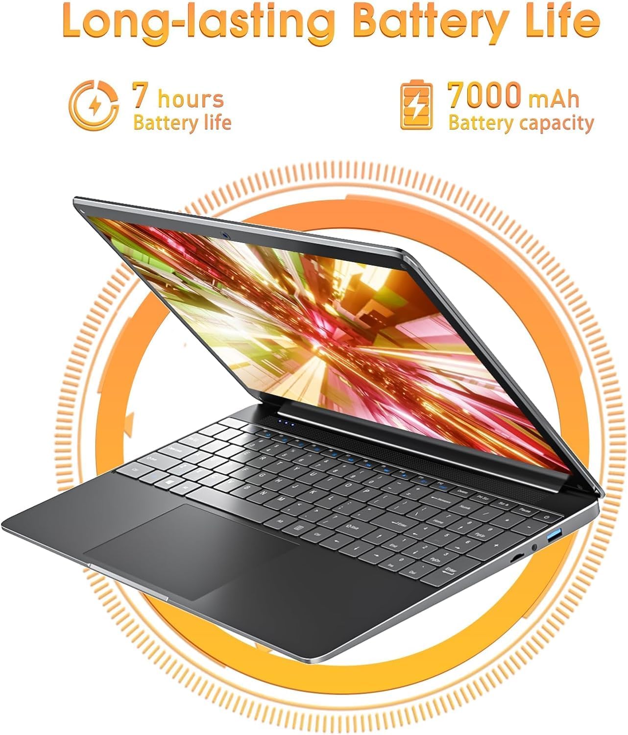 SGIN Laptop, 15.6 Inch Laptops Computer with 8GB DDR3 512GB SSD I3 Processor, Windows 11 Home, HDMI, Wi-Fi 5, 7000mAh, Numeric Keypad, USB3.0, Bluetooth4.2, Type-C(Black)