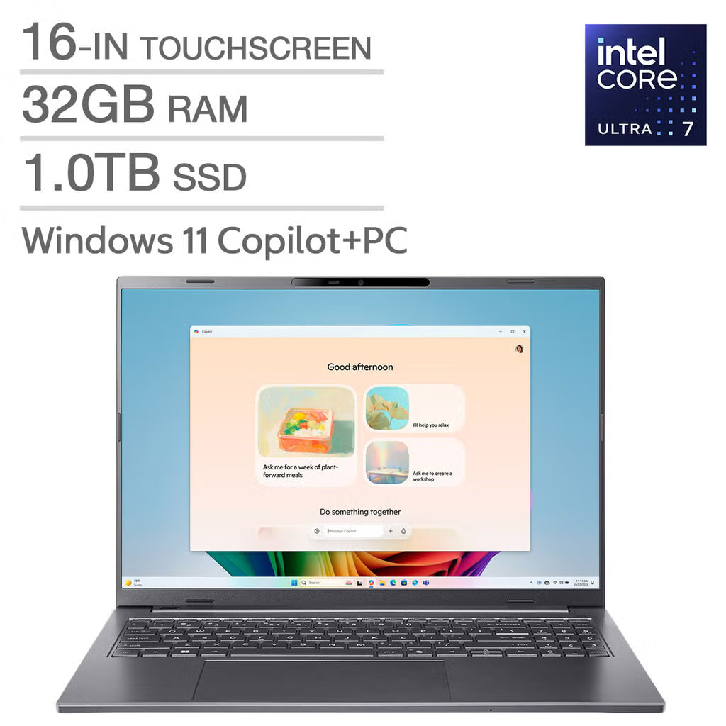 Acer Aspire 16 AI Copilot+ PC Intel Core Ultra 7 258V 32GB 1TB