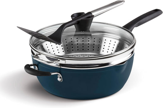 Cuisinart Multi-Purpose Non-Stick Pan, Includes 4.5 Qt. Pan w/Cover, Steamer, Slotted Turner (PP4-26NVC)